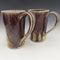 Set of 2 Latte Mugs in Honey luster and Copper red