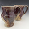 Set of 2 Large Mugs in Honey luster and Copper red