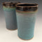 Set of 2 Tall Tumblers in Tenmoku brown and turquoise